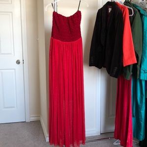 Red Stapless Dress